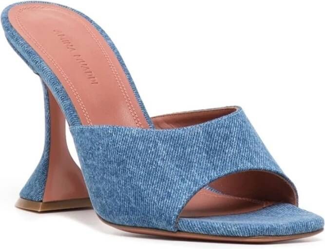 Amina Muaddi Denim Mules Blue Dames