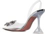 Amina Muaddi Grijze pumps met zandloperhak Gray Dames - Thumbnail 3