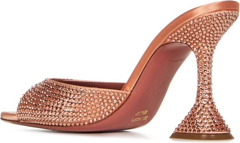 Amina Muaddi Heeled Mules Roze Dames