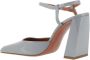 Amina Muaddi Lakleren Charlotte Pumps met sculpturale hak Gray Dames - Thumbnail 3