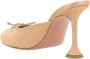 Amina Muaddi Leren Pumps met Geometrische Hak en Strik Beige Dames - Thumbnail 3