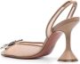 Amina Muaddi Mesh Slingback Hakken Beige Dames - Thumbnail 3