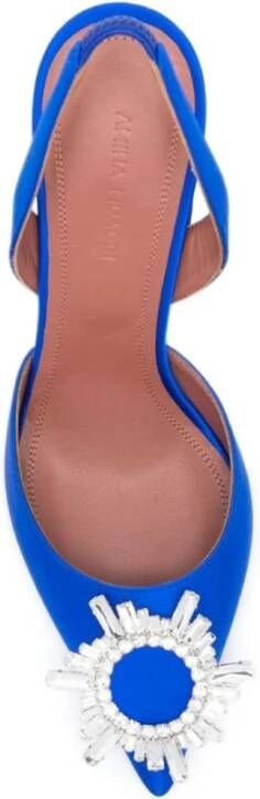 Amina Muaddi Ocean Slingback Pumps Blue Dames