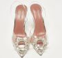 Amina Muaddi Pre-owned Fabric heels Beige Dames - Thumbnail 2