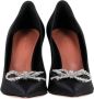 Amina Muaddi Pre-owned Fabric heels Black Dames - Thumbnail 3