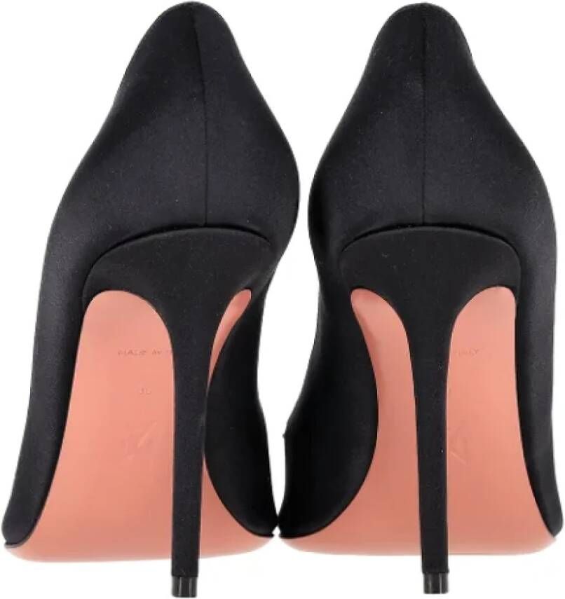 Amina Muaddi Pre-owned Fabric heels Black Dames