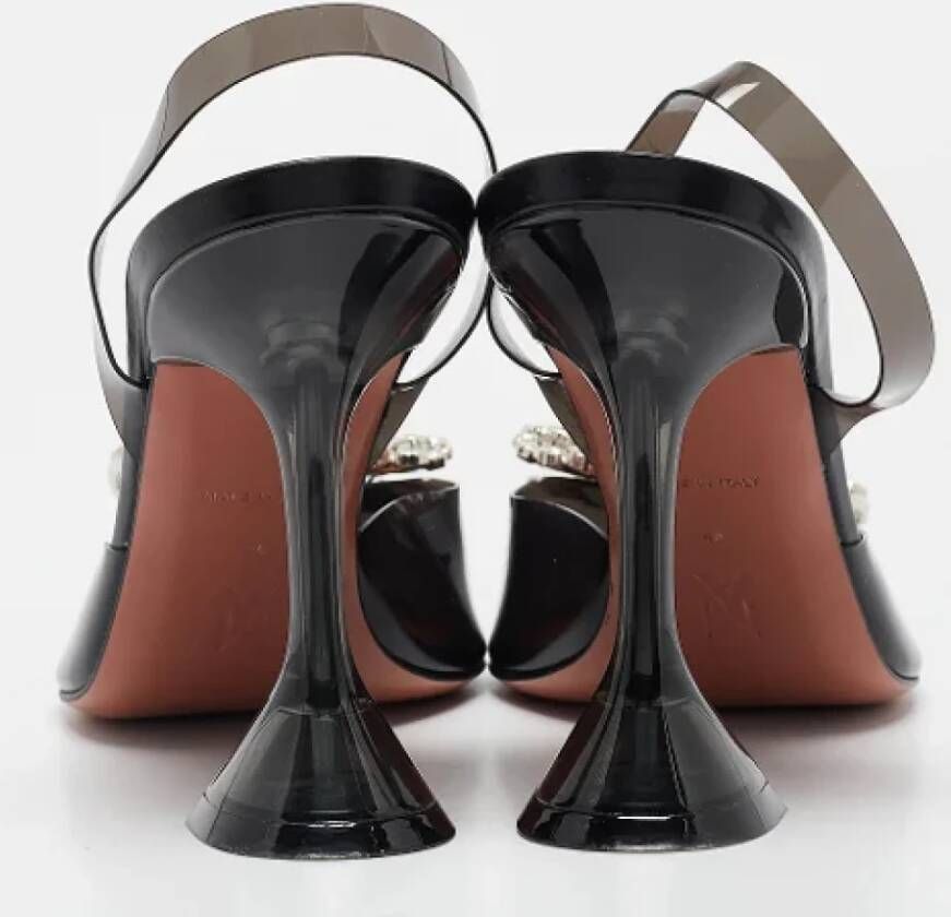 Amina Muaddi Pre-owned Fabric heels Black Dames