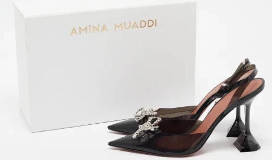 Amina Muaddi Pre-owned Fabric heels Black Dames