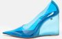 Amina Muaddi Pre-owned Fabric heels Blue Dames - Thumbnail 2