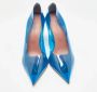 Amina Muaddi Pre-owned Fabric heels Blue Dames - Thumbnail 3