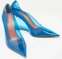 Amina Muaddi Pre-owned Fabric heels Blue Dames - Thumbnail 4