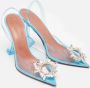 Amina Muaddi Pre-owned Fabric heels Blue Dames - Thumbnail 2