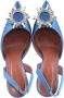 Amina Muaddi Pre-owned Fabric heels Blue Dames - Thumbnail 3