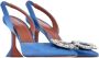 Amina Muaddi Pre-owned Fabric heels Blue Dames - Thumbnail 4