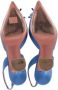 Amina Muaddi Pre-owned Fabric heels Blue Dames - Thumbnail 6