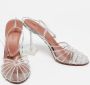 Amina Muaddi Pre-owned Fabric heels Gray Dames - Thumbnail 2