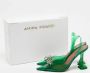 Amina Muaddi Pre-owned Fabric heels Green Dames - Thumbnail 9