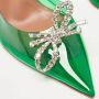 Amina Muaddi Pre-owned Fabric heels Green Dames - Thumbnail 5