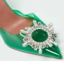 Amina Muaddi Pre-owned Fabric heels Green Dames - Thumbnail 5