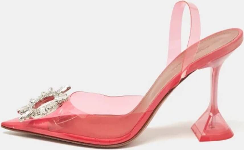 Amina Muaddi Pre-owned Fabric heels Pink Dames