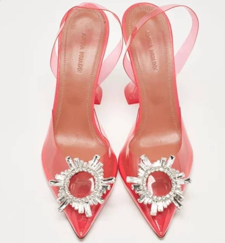 Amina Muaddi Pre-owned Fabric heels Pink Dames