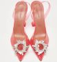 Amina Muaddi Pre-owned Fabric heels Pink Dames - Thumbnail 3