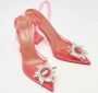 Amina Muaddi Pre-owned Fabric heels Pink Dames - Thumbnail 4