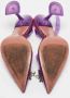 Amina Muaddi Pre-owned Fabric heels Purple Dames - Thumbnail 5