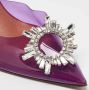 Amina Muaddi Pre-owned Fabric heels Purple Dames - Thumbnail 6