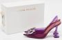 Amina Muaddi Pre-owned Fabric heels Purple Dames - Thumbnail 8