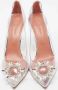 Amina Muaddi Pre-owned Fabric heels White Dames - Thumbnail 3