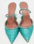 Amina Muaddi Pre-owned Fabric mules Green Dames - Thumbnail 3