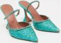 Amina Muaddi Pre-owned Fabric mules Green Dames - Thumbnail 4