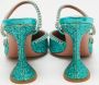 Amina Muaddi Pre-owned Fabric mules Green Dames - Thumbnail 5