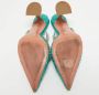 Amina Muaddi Pre-owned Fabric mules Green Dames - Thumbnail 6