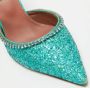 Amina Muaddi Pre-owned Fabric mules Green Dames - Thumbnail 8