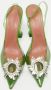 Amina Muaddi Pre-owned Fabric sandals Green Dames - Thumbnail 3