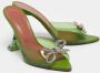 Amina Muaddi Pre-owned Fabric sandals Green Dames - Thumbnail 2