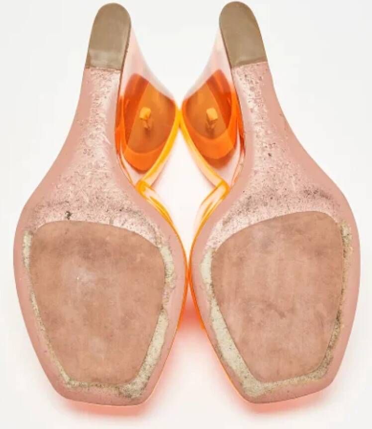 Amina Muaddi Pre-owned Fabric sandals Orange Dames