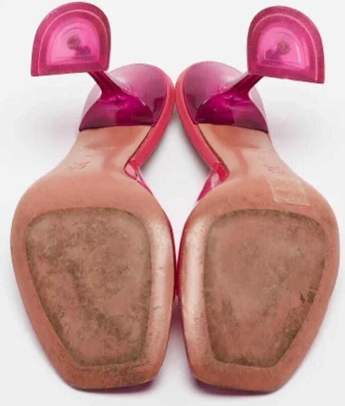 Amina Muaddi Pre-owned Fabric sandals Pink Dames