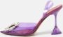 Amina Muaddi Pre-owned Fabric sandals Purple Dames - Thumbnail 2