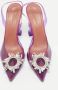 Amina Muaddi Pre-owned Fabric sandals Purple Dames - Thumbnail 3