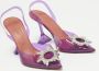 Amina Muaddi Pre-owned Fabric sandals Purple Dames - Thumbnail 4