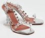 Amina Muaddi Pre-owned Fabric sandals White Dames - Thumbnail 3