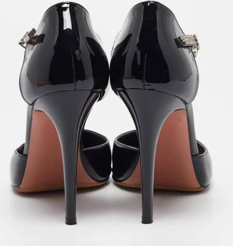 Amina Muaddi Pre-owned Leather heels Black Dames