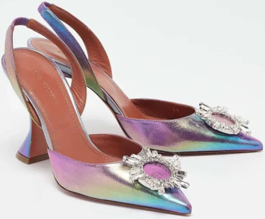 Amina Muaddi Pre-owned Leather heels Multicolor Dames