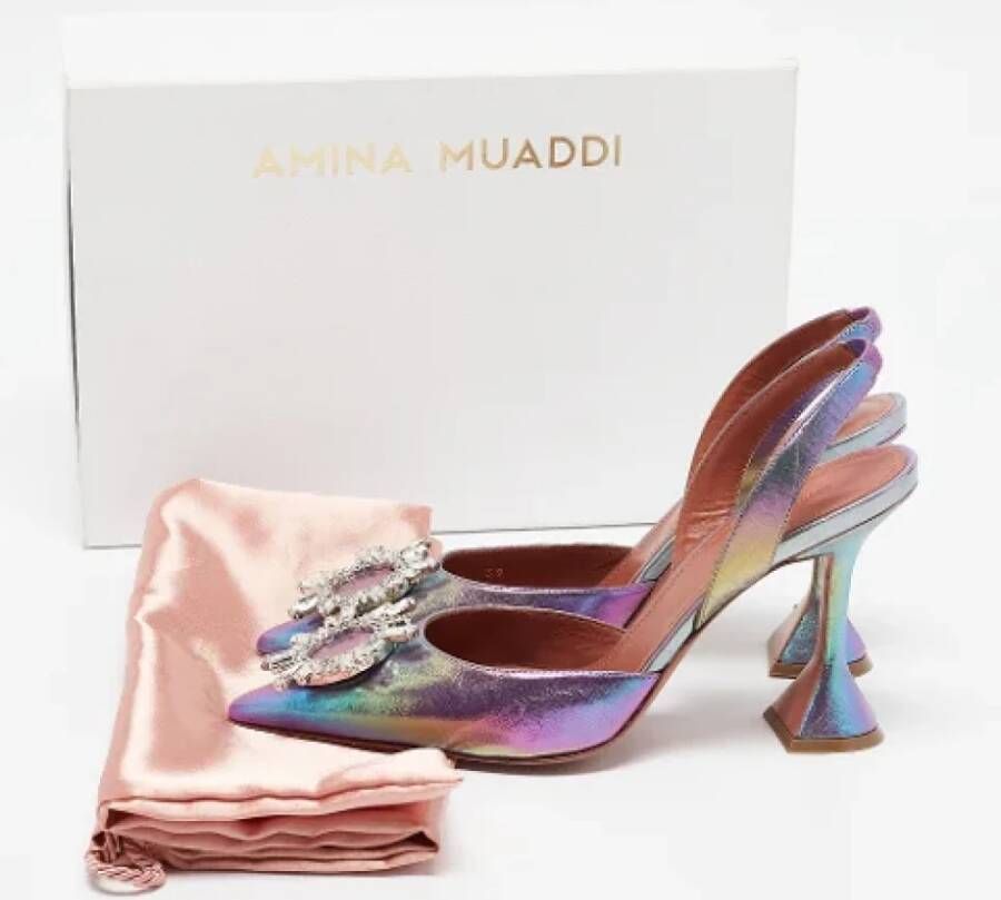 Amina Muaddi Pre-owned Leather heels Multicolor Dames