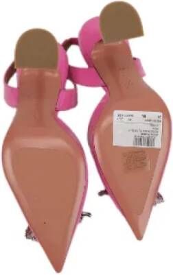 Amina Muaddi Pre-owned Leather heels Pink Dames