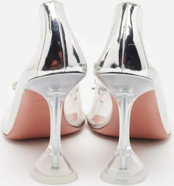 Amina Muaddi Pre-owned Leather heels White Dames