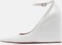 Amina Muaddi Pre-owned Leather heels White Dames - Thumbnail 2